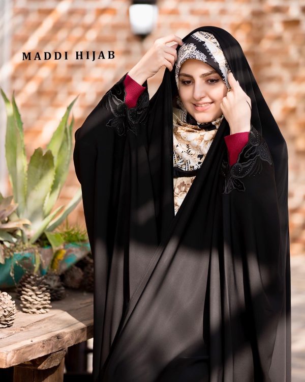 چادر عربی پروانه مخملی - Image 3