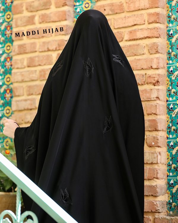 چادر عربی پروانه مخملی بال بسته - Image 3