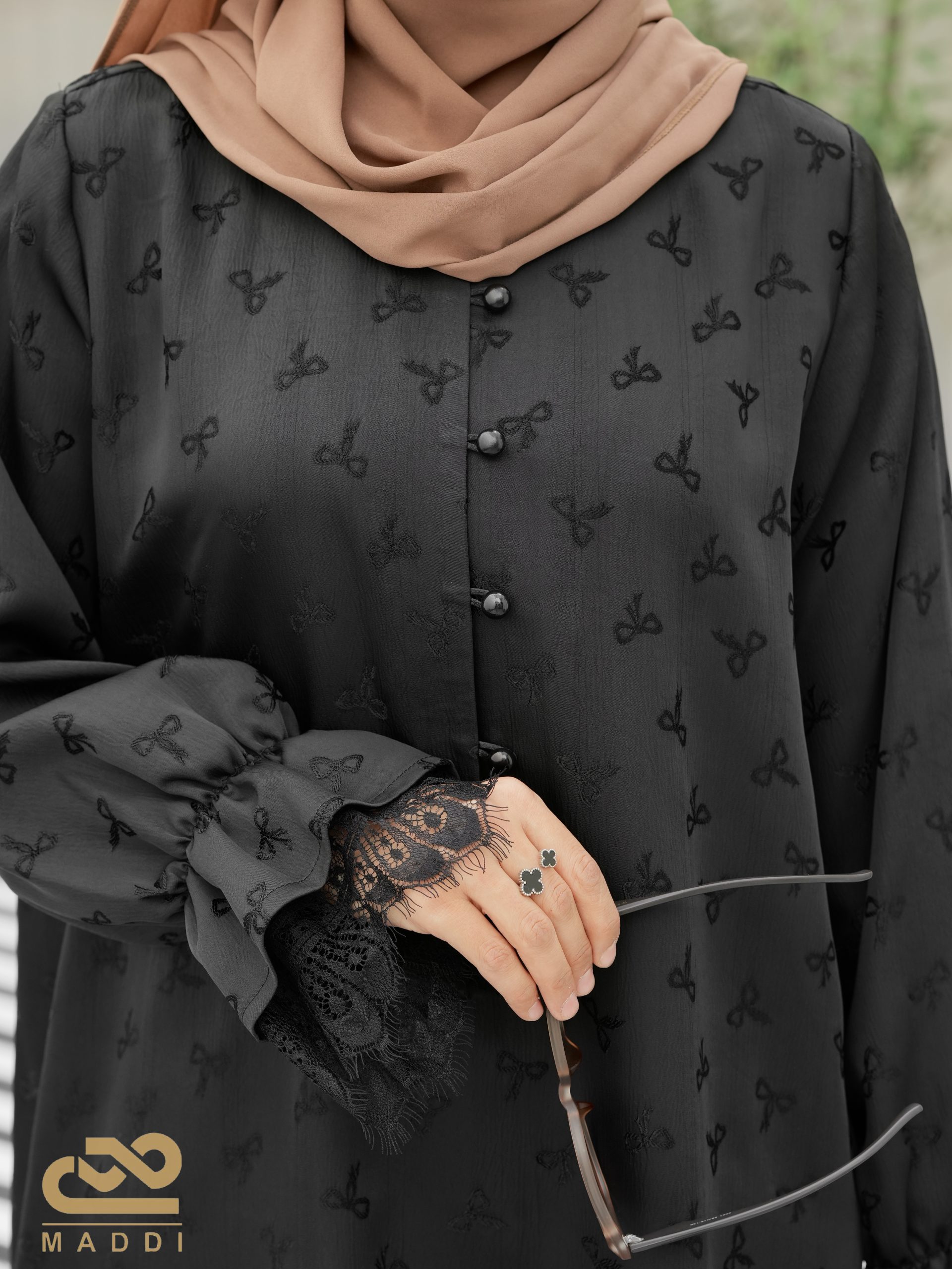 عبا ژاکارد جلوبسته - Image 2